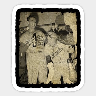 Don Drysdale and Peewee Reese - 1959 WS Sticker